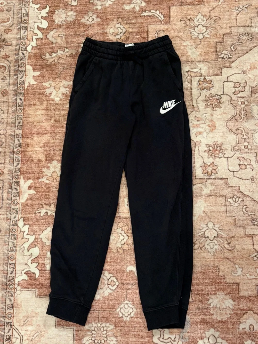 5/$26 Nike Kids Black Jogger Pants with White Swoosh